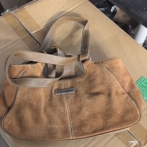 Joe Boxer Brown Suede Shoulder Bag